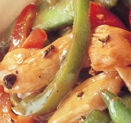 Chicken and sweet peppers stir fry
