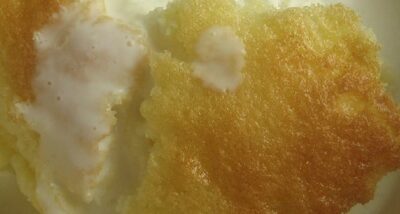 Hot lemon sponge pudding