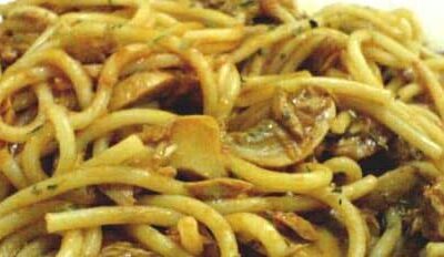 Creamy tuna and mushroom pasta