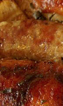 Baked chicken with sausages
